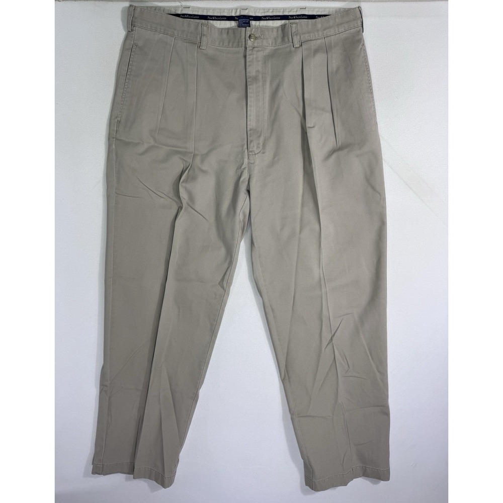 Polo Ralph Lauren Pants Men's 40x30 (39x30) Andrew Chino Pleated VTG City Casual